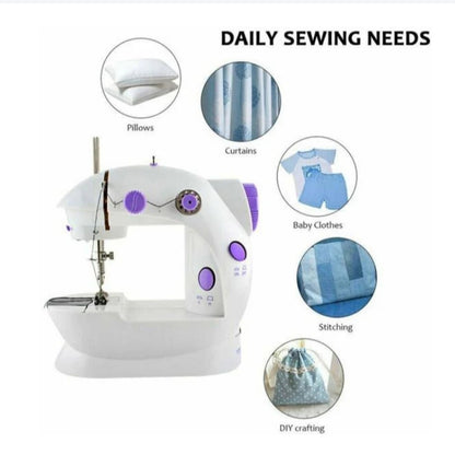 4-in-1 Semi-Automatic Portable Sewing Machine for Home/DIY