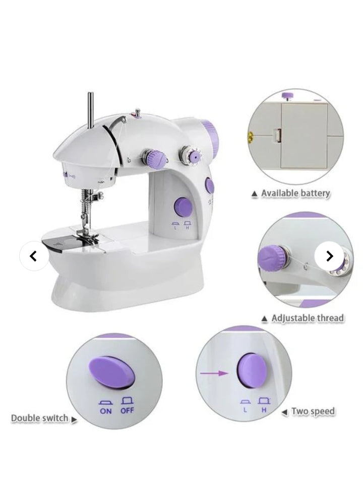 4-in-1 Semi-Automatic Portable Sewing Machine for Home/DIY