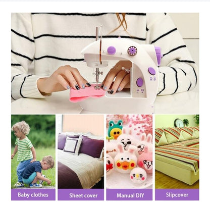 4-in-1 Semi-Automatic Portable Sewing Machine for Home/DIY